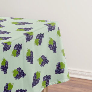 Nappe Raisins sur fond vert laurier clair