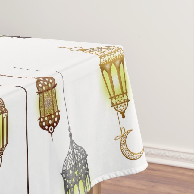Nappe Ramadan Kareem Crescent Lanterns Moubarak Islamiqu (In Situ)