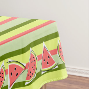 Nappe rayée de pièces de pastèque