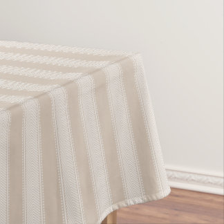 Nappe Rayure Tribale Chaud Taupe Beige Maison de Campagn