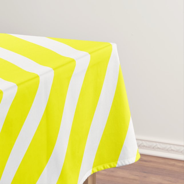 Nappe Rayures ensoleillées | Jaune Et Blanc Moderne (In Situ)