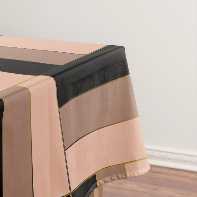 Nappe Rectangles géométriques Brown Mocha Noir (In Situ)