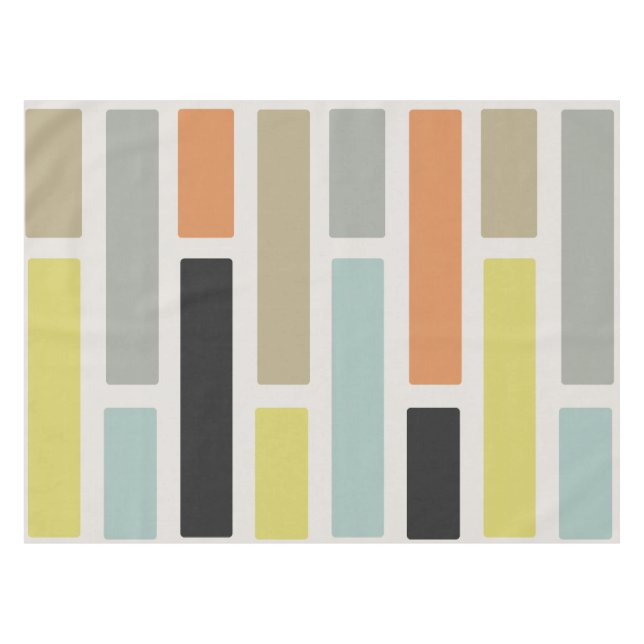 Nappe Rectangles modernes du milieu du siècle (Devant (Horizontal))
