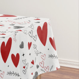 Nappe Red and Black Doodle Hearts Love 