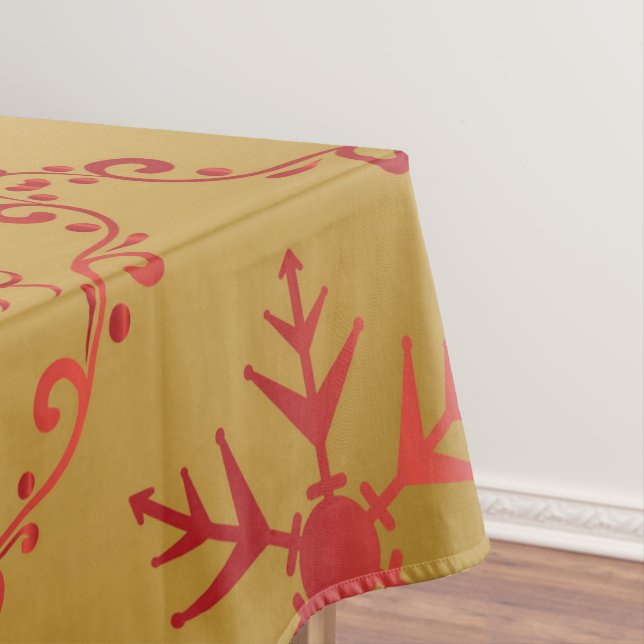 Nappe Red Christmas Stars on Gold (In Situ)