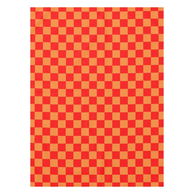 Nappe Red Orange Check À damiers Motif (Devant)