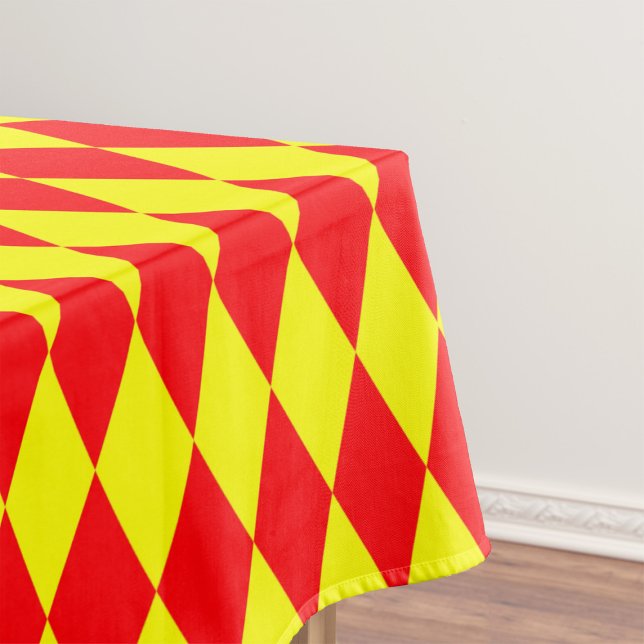 Nappe Red Yellow Harlequin Checkered Design  (Créateur téléchargé)