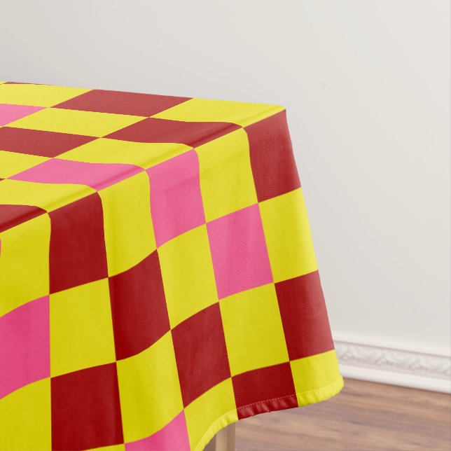Nappe Red Yellow Pink Checkered Pattern Design  (In Situ)