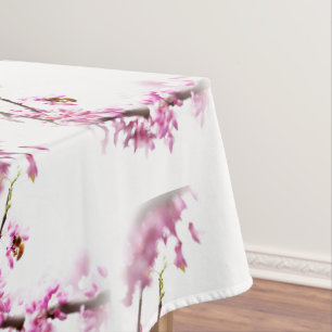 Nappe Redbud & abeille de miel au printemps