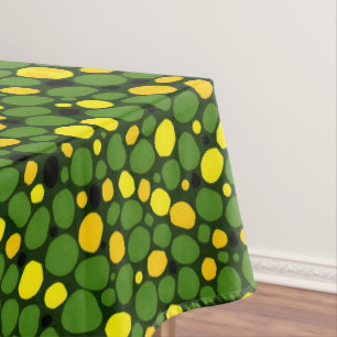 Nappe Résumé Fête Vert Jaune Maïs Noir Pois