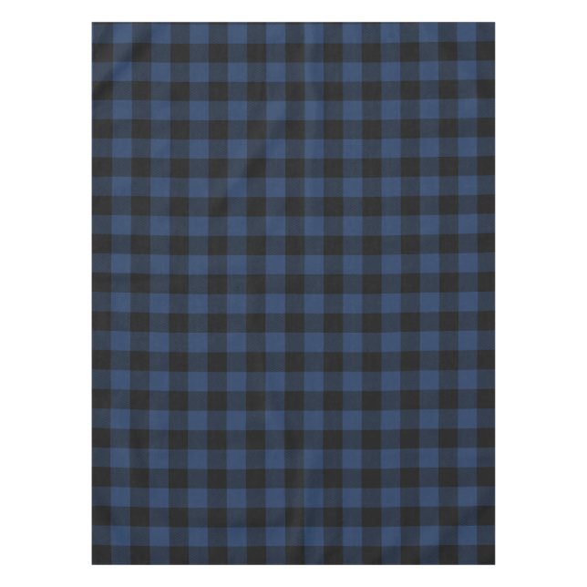 Nappe Retro Buffalo Plaid Tartan Motif Black Navy Bleu (Devant)