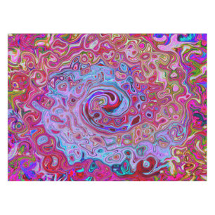 Nappe Rétro Groovy Abstrait Tourbillon Lavande et Magent