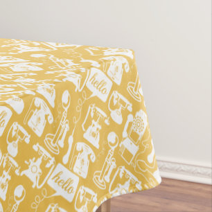 Nappe Retro Jaune ou Hello N'importe quelle couleur Télé