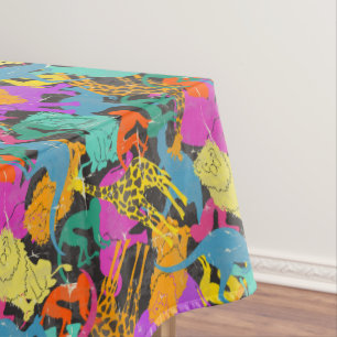Nappe Rétro motif animal de silhouettes