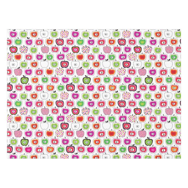 Nappe Rétro motif mignon de pomme (Devant (Horizontal))