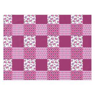 Nappe Rétro point de polka de crâne de fleur
