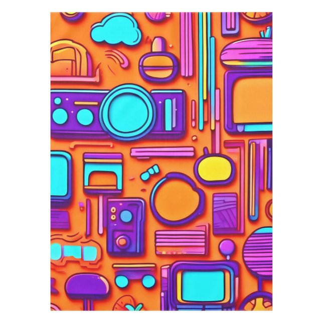 Nappe Retro Tech Pop : Nostalgic Gadget Collage (Devant)