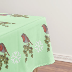 Nappe Robin perché sur des feuilles de lierre, oiseaux s