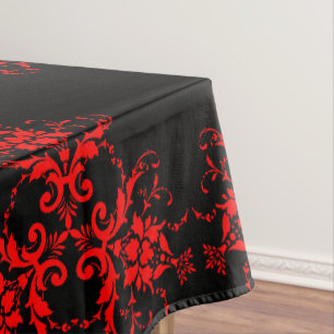 Nappe Romantique, Élégant Vintage Damask Rouge Goth