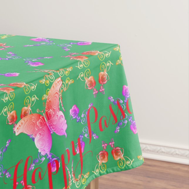 Nappe Rose de texte personnalisé Pancarte PapillonNappe (In Situ)