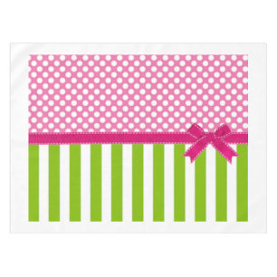 Nappe Rose de très bon goût et vert de chaux barré