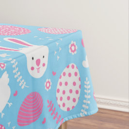 Nappe rose et bleue simple du motif | de Pâques