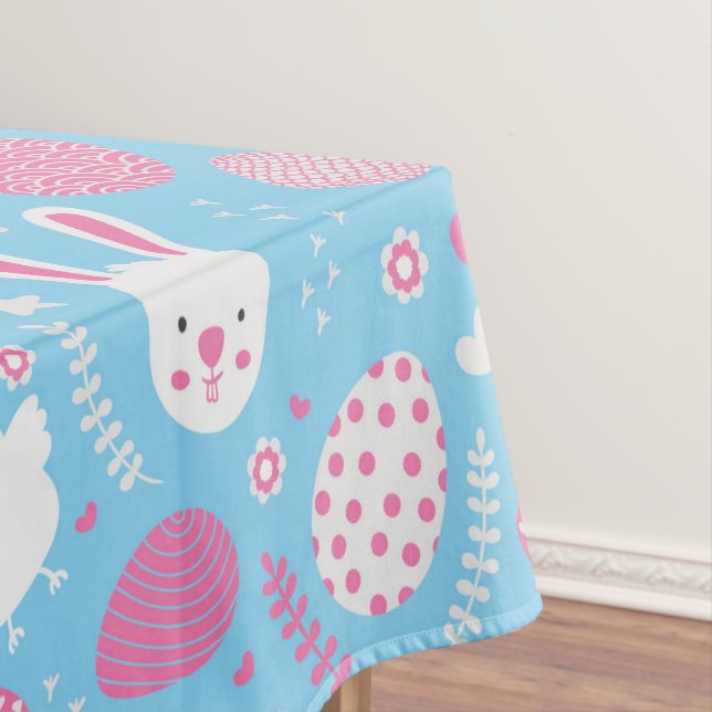 Nappe rose et bleue simple du motif | de Pâques (In Situ)