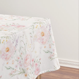 Nappe Rose floral clair Pastel Élégant