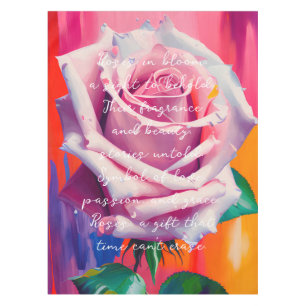 Nappe Rose gras en fleurs poème Bohemian Artsy