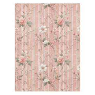 Nappe Rose rose vintage sur Arrière - plan rose rayé