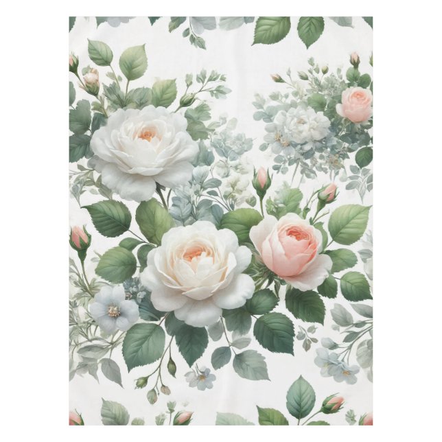 Nappe Roses blanches (Devant)