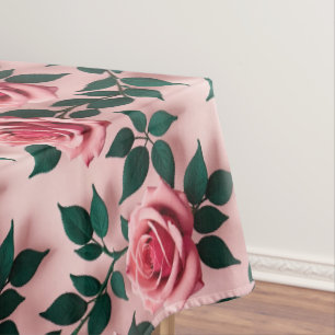 Nappe Roses rouges vives avec des feuilles vert foncé