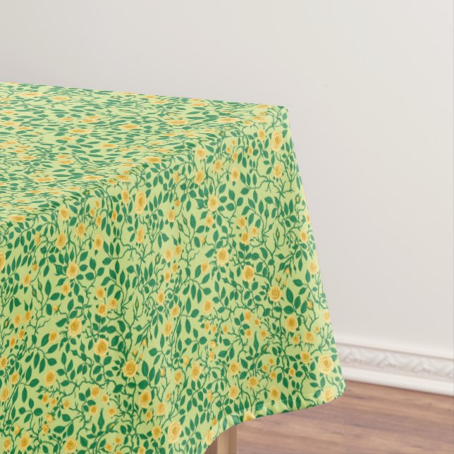 Nappe Roses sauvages en jaune et vert (In Situ)