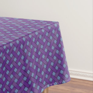 Nappe Rotin violet tissé sur bleu personnalisé