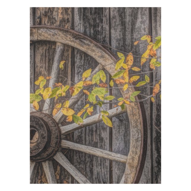 Nappe Roue en Wagon Rustique Campagne (Devant)