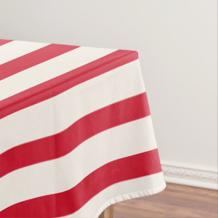 Nappe Rouge et blanc rayé moderne de Noël rayé