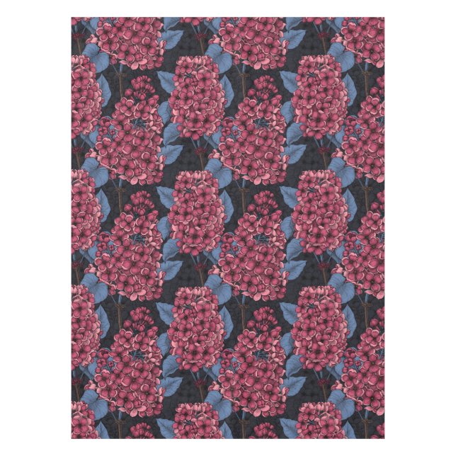 Nappe Rouge lilas sur bleu foncé (Devant)