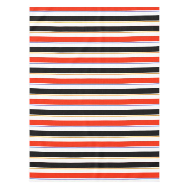 Nappe Rouge Noir Blanc Grilles Lignes Design Motif (Devant)