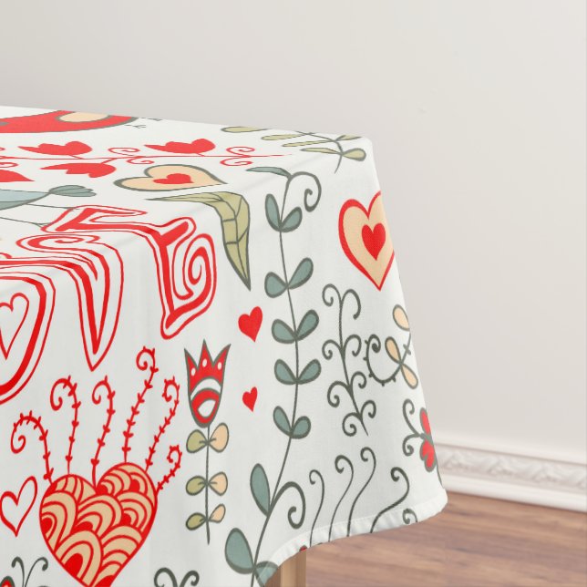 Nappe Rouge Tones Valentines symboles sans couture motif (In Situ)