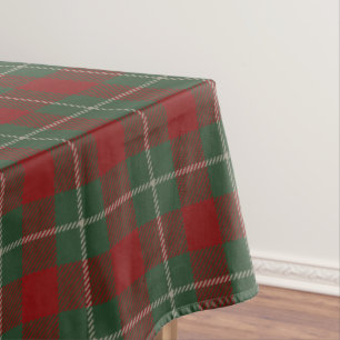 Nappe Rouge vert et beige Tartan Plaid Motif