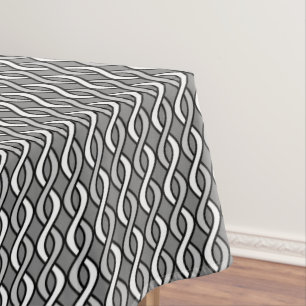Nappe Rubans modernes de la moitié du siècle, gris, no