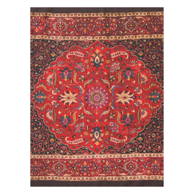 Nappe Rug perse rouge de Mashhad (Devant)