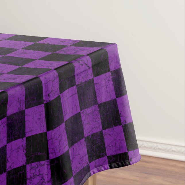 Nappe Rustic Checks, Purple and Black (In Situ)
