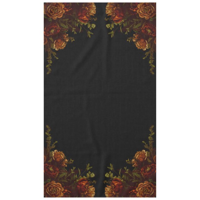 Nappe Rustique Orange Noir Élégant Mariage Invitation (Devant)