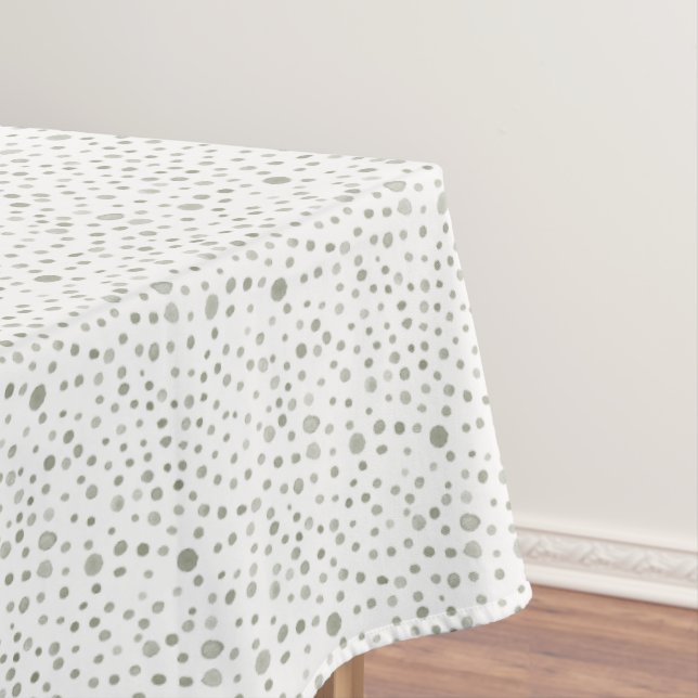 Nappe Sage Confetti Aquarelle points de table (In Situ)