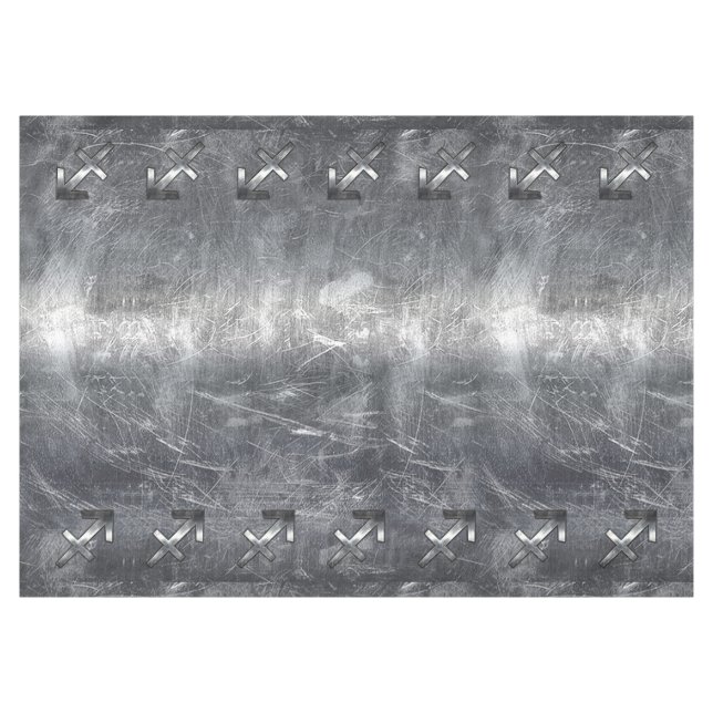 Nappe Sagittarius Zodiac Dans Grunge Revêtement d'acier  (Devant (Horizontal))