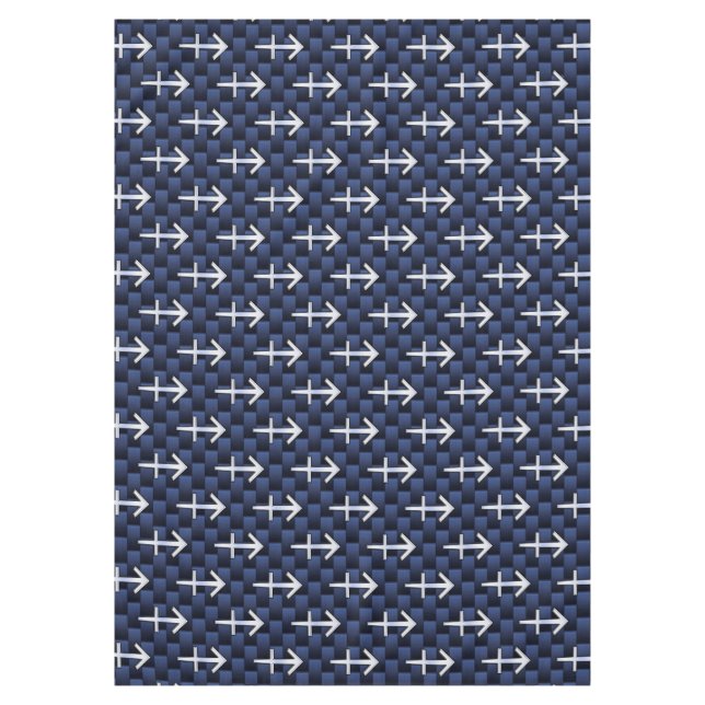 Nappe Sagittarius Zodiac Sign on Blue Carbon Fibre Print (Devant)