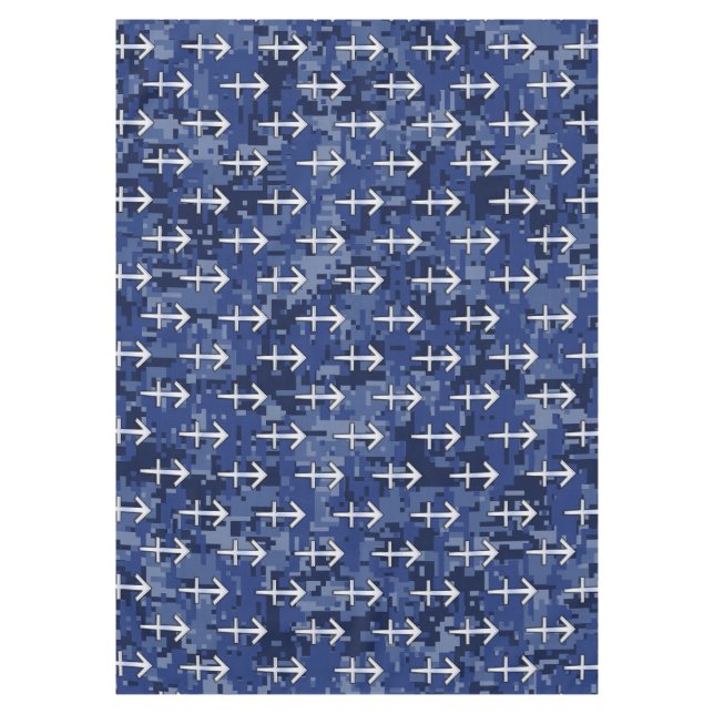 Nappe Sagittarius Zodiac Sign on Navy Camouflage numériq (Devant)