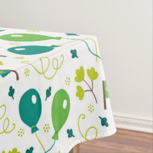Nappe Saint Patrick's Day Ballons verts Drapeaux amusant