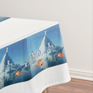 Nappe Saint-Valentin Pingouin